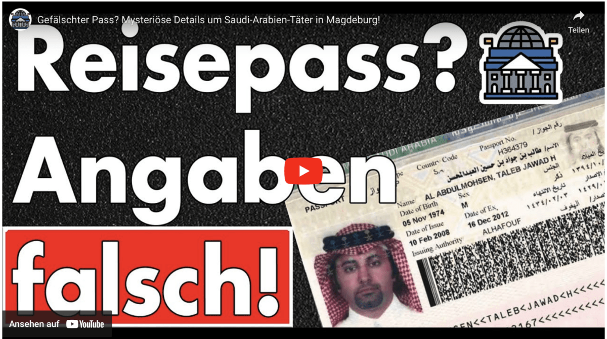 Gefälschter Pass? Mysteriöse Details um Saudi-Arabien-Täter in Magdeburg!