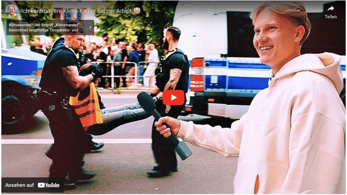 Ich konfrontiere Klima-Kleber bei der Arbeit 