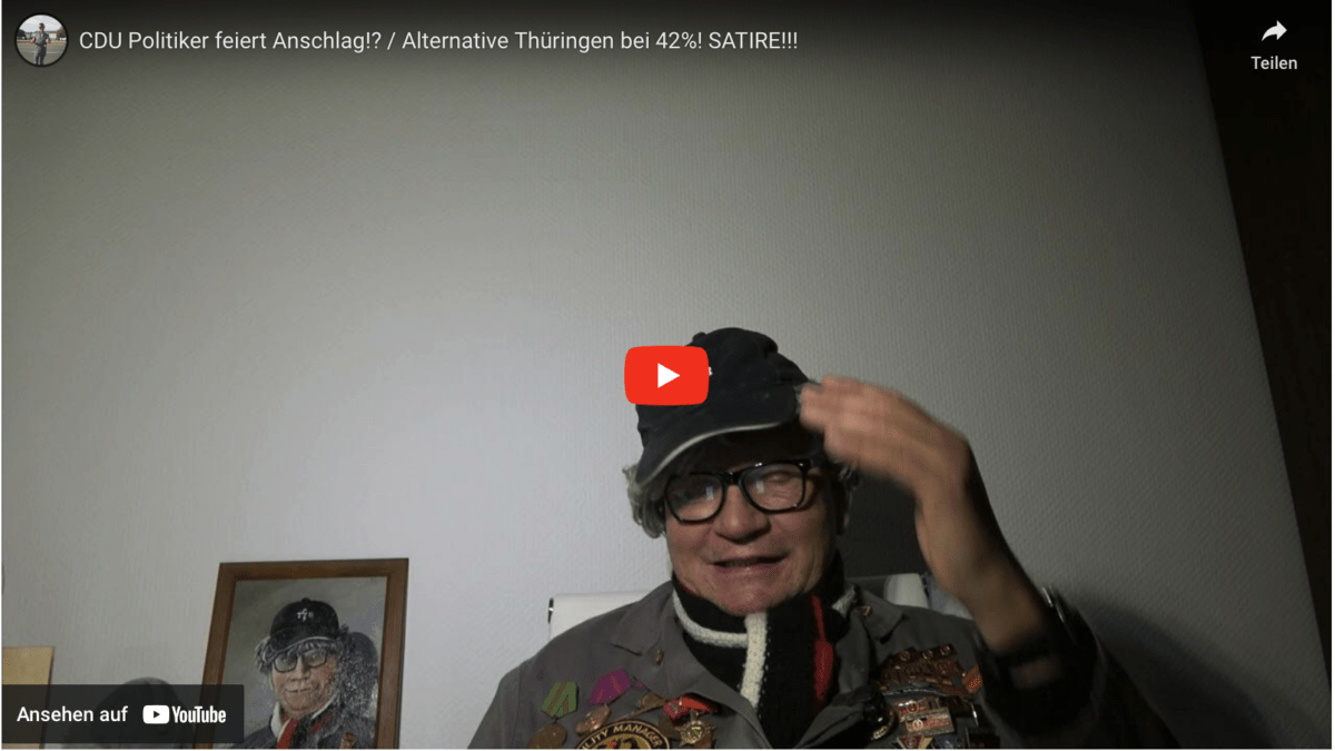 CDU Politiker feiert Anschlag!? / Alternative Thüringen bei 42%! SATIRE!!!