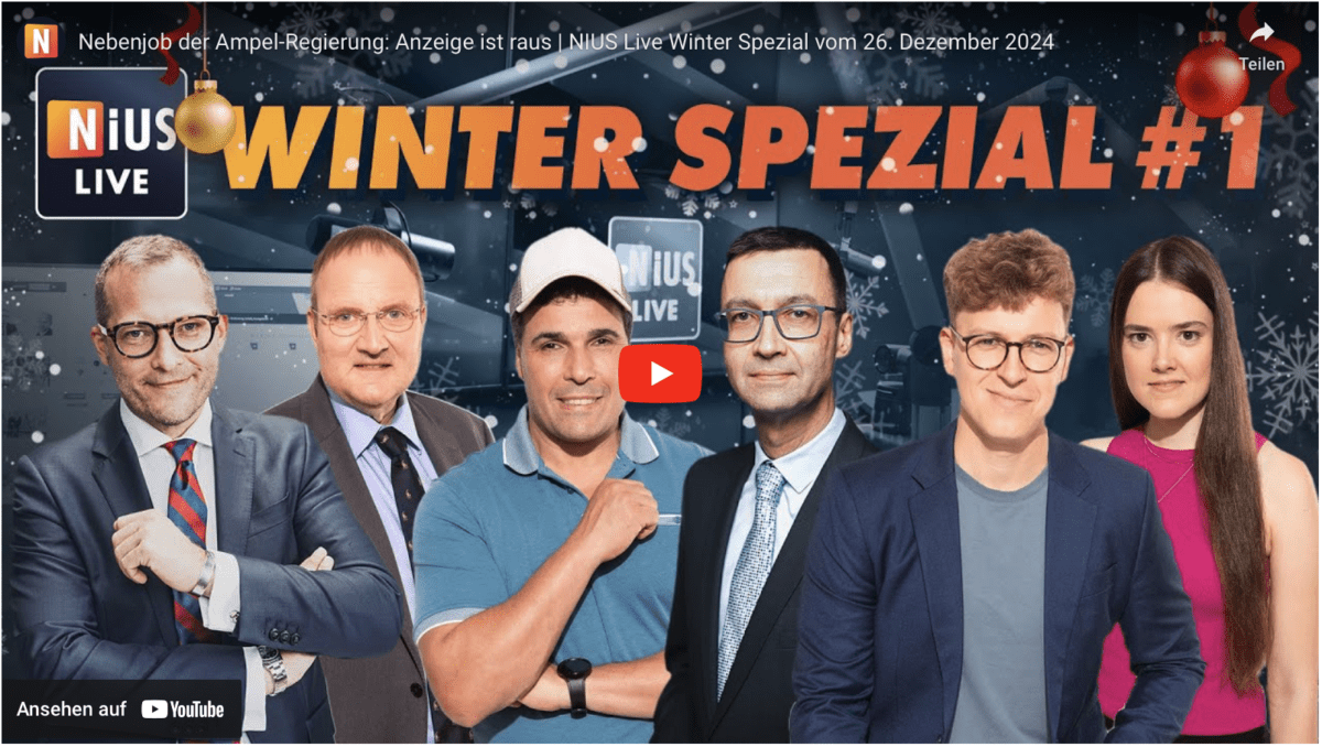 Nebenjob der Ampel-Regierung: Anzeige ist raus | NIUS Live Winter Spezial vom 26. Dezember 2024