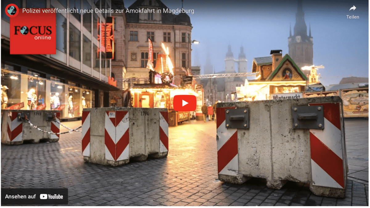 Polizei veröffentlicht neue Details zur Amokfahrt in Magdeburg