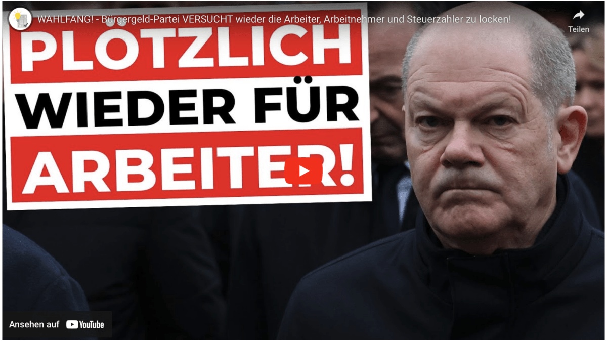 WAHLFANG! – Bürgergeld-Partei VERSUCHT wieder die Arbeiter, Arbeitnehmer und Steuerzahler zu locken!