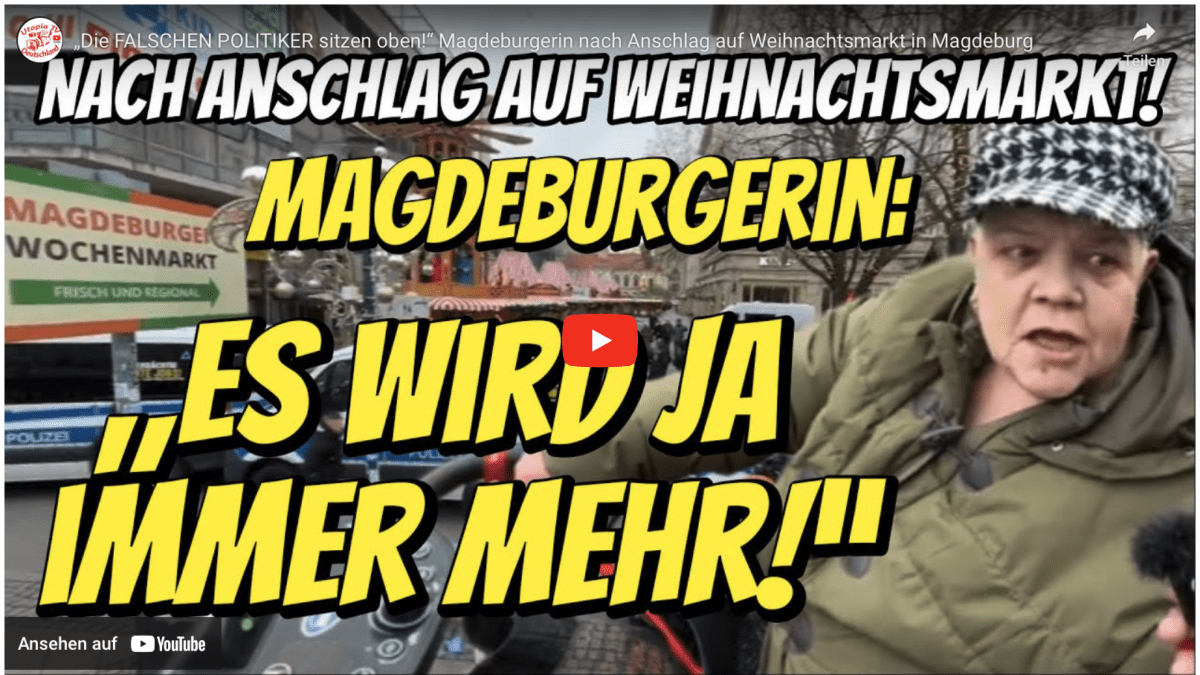 „Die FALSCHEN POLITIKER sitzen oben!“ Magdeburgerin nach Anschlag auf Weihnachtsmarkt in Magdeburg