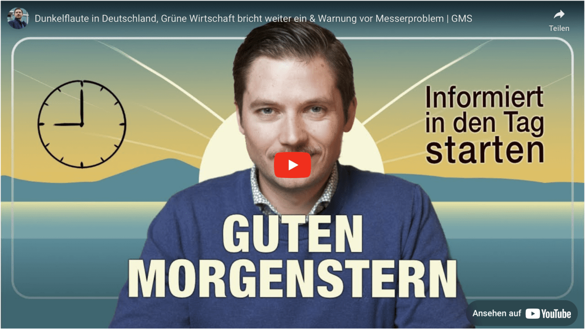Dunkelflaute in Deutschland, Grüne Wirtschaft bricht weiter ein & Warnung vor Messerproblem | GMS