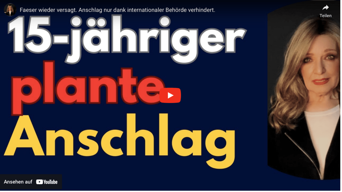 Faeser wieder versagt. Anschlag nur dank internationaler Behörde verhindert.
