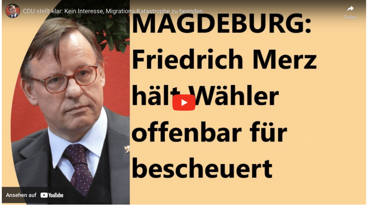 CDU stellt klar: Kein Interesse, Migrations-Katastrophe zu beenden