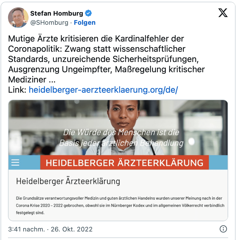 Mutige Ärzte kritisieren die Kardinalfehler der Coronapolitik: Zwang statt wissenschaftlicher Standards