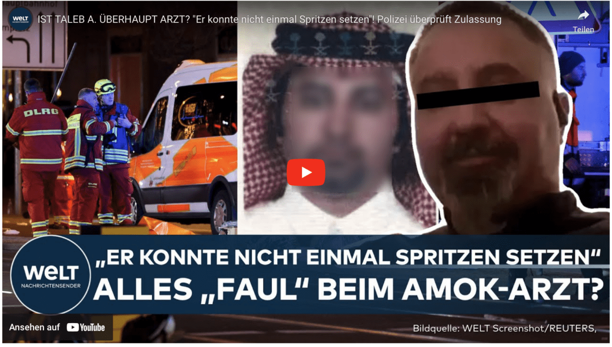 IST TALEB A. ÜBERHAUPT ARZT? „Er konnte nicht einmal Spritzen setzen“! Polizei überprüft Zulassung