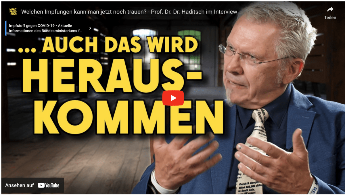 Welchen Impfungen kann man jetzt noch trauen? – Prof. Dr. Dr. Haditsch im Interview