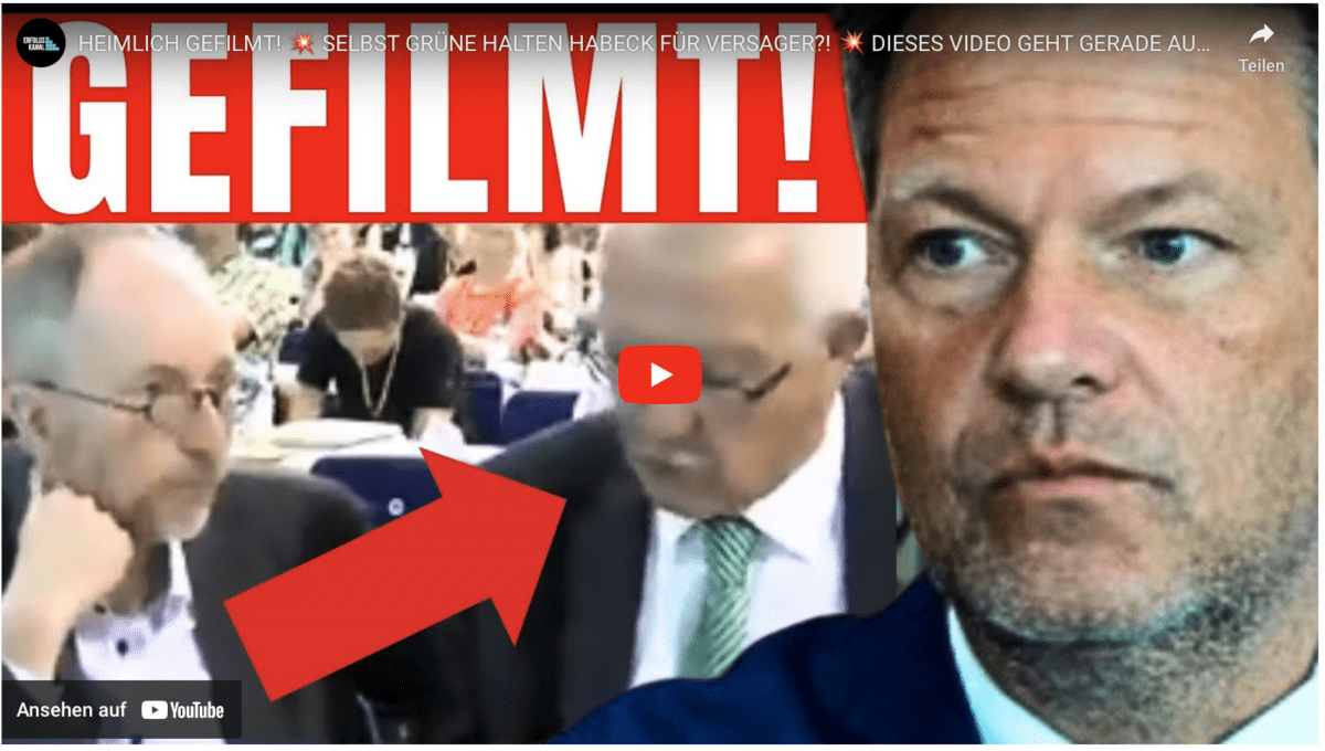 HEIMLICH GEFILMT!  SELBST GRÜNE HALTEN HABECK FÜR VERSAGER?!  DIESES VIDEO GEHT GERADE AUF X VIRAL