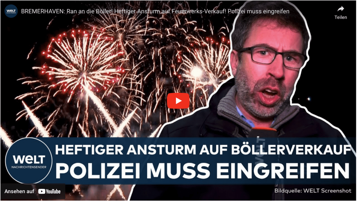 BREMERHAVEN: Ran an die Böller! Heftiger Ansturm auf Feuerwerks-Verkauf! Polizei muss eingreifen