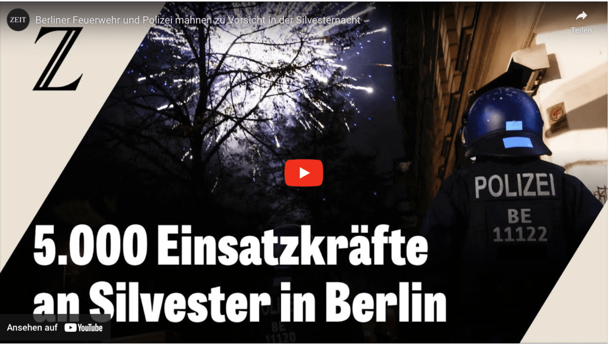 Berliner Feuerwehr und Polizei mahnen zu Vorsicht in der Silvesternacht