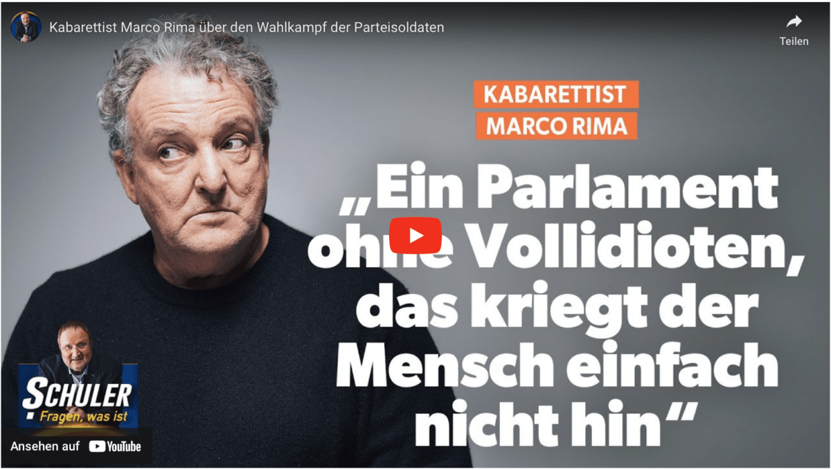 Kabarettist Marco Rima über den Wahlkampf der Parteisoldaten