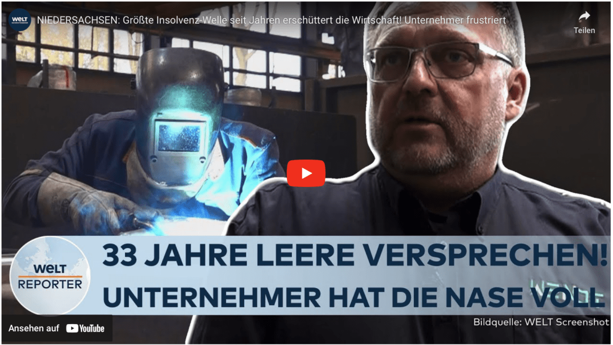 NIEDERSACHSEN: Größte Insolvenz-Welle seit Jahren erschüttert die Wirtschaft! Unternehmer frustriert