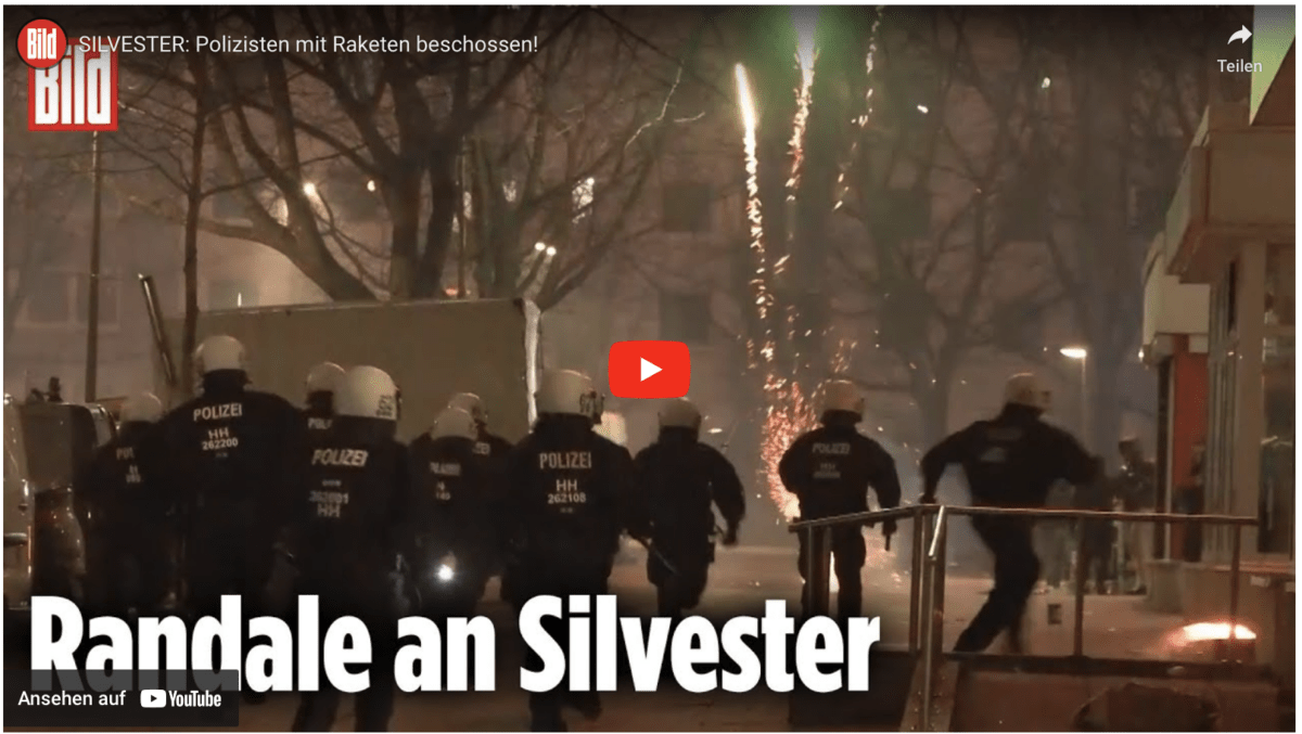 SILVESTER: Polizisten mit Raketen beschossen!