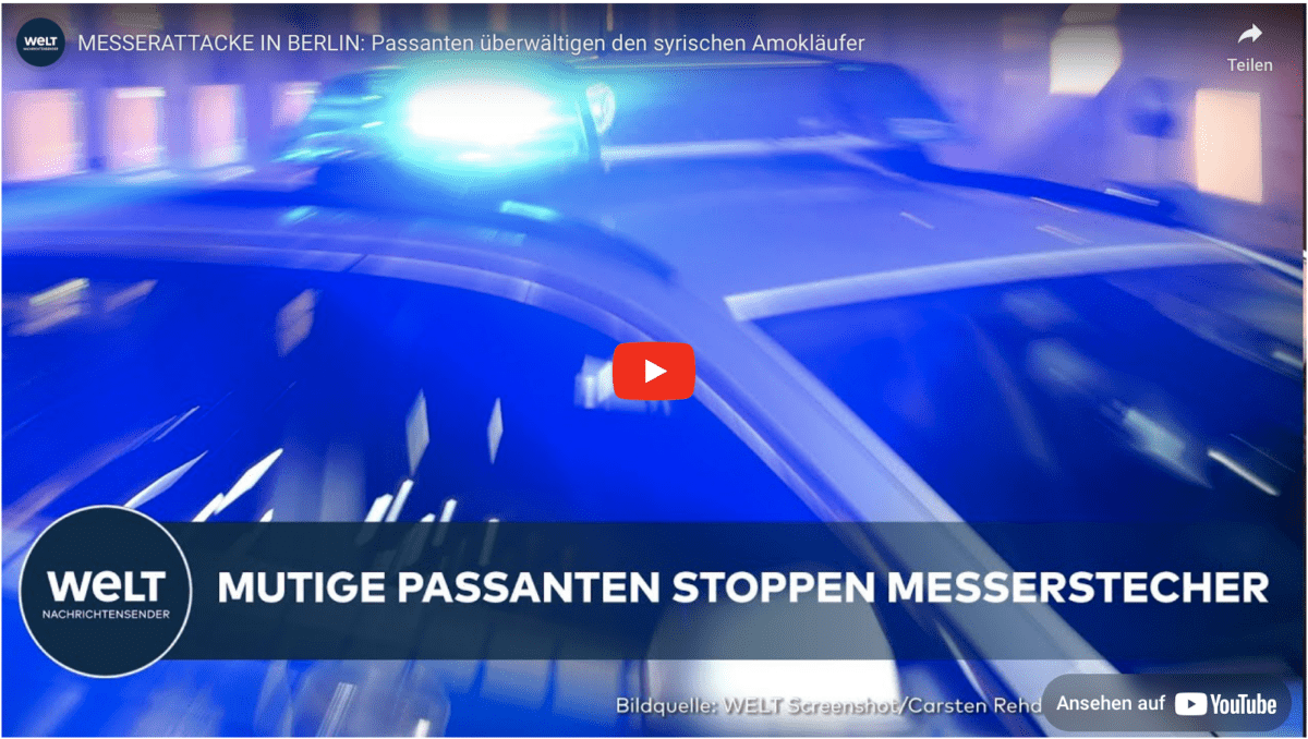 MESSERATTACKE IN BERLIN: Passanten überwältigen den syrischen Amokläufer