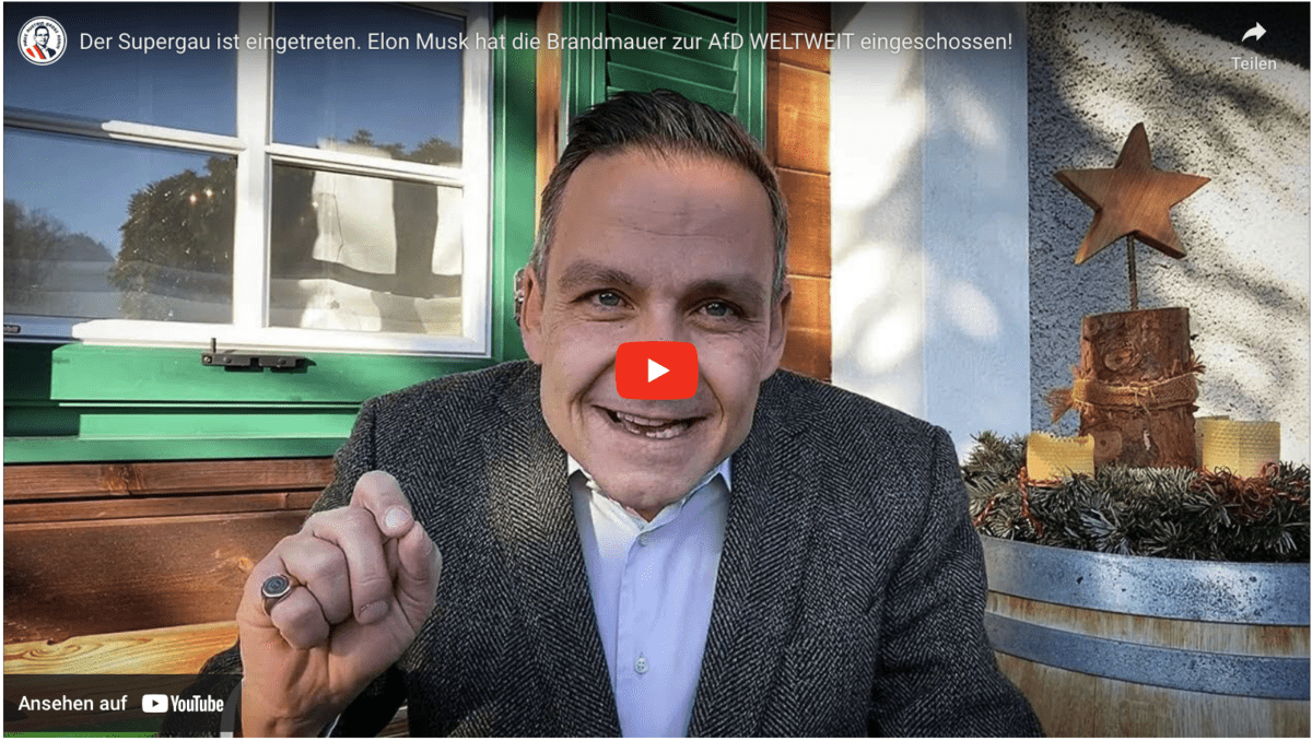 Der Supergau ist eingetreten. Elon Musk hat die Brandmauer zur AfD WELTWEIT eingeschossen!