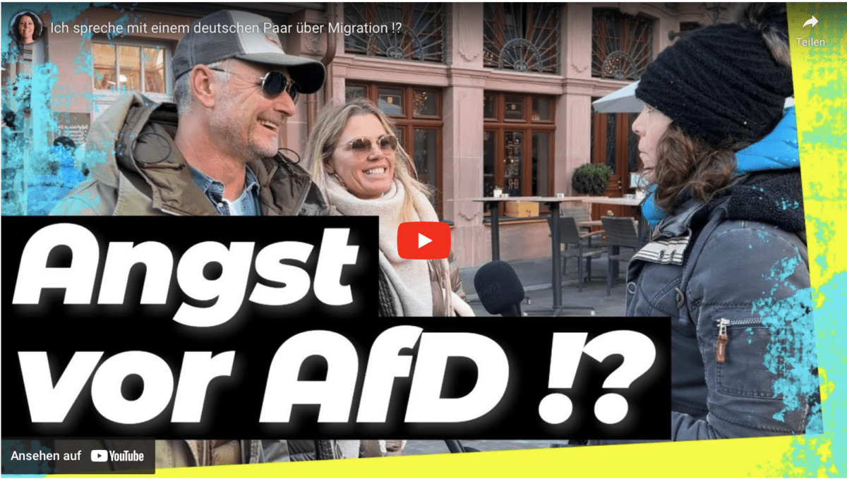 Ich spreche mit einem deutschen Paar über Migration !?