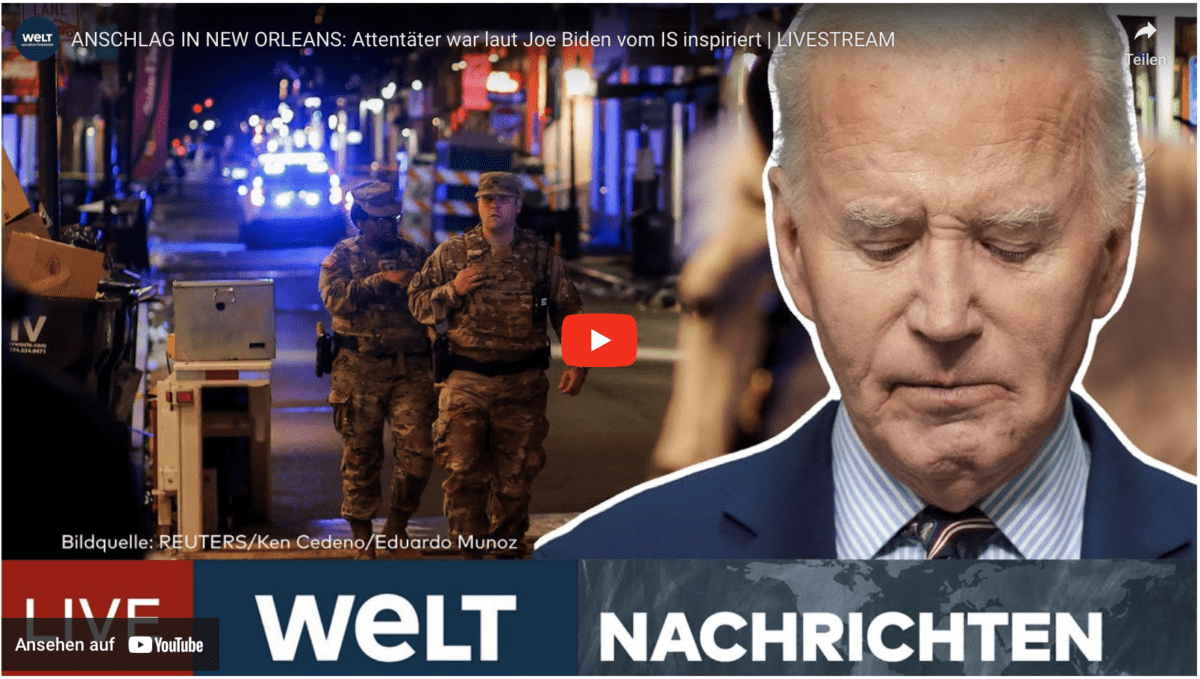 ANSCHLAG IN NEW ORLEANS: Attentäter war laut Joe Biden vom IS inspiriert | LIVESTREAM