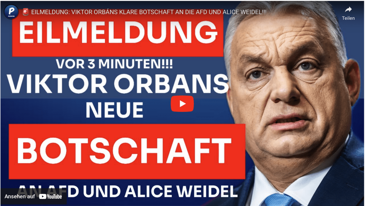 EILMELDUNG: VIKTOR ORBÁNS KLARE BOTSCHAFT AN DIE AFD UND ALICE WEIDEL!!!