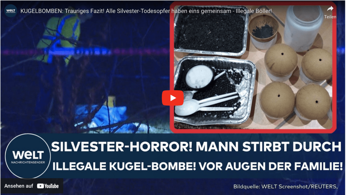 KUGELBOMBEN: Trauriges Fazit! Alle Silvester-Todesopfer haben eins gemeinsam – Illegale Böller!