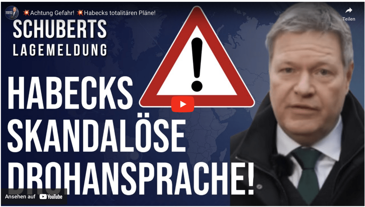 Achtung Gefahr! Habecks totalitären Pläne!