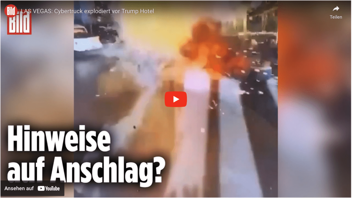 LAS VEGAS: Cybertruck explodiert vor Trump Hotel