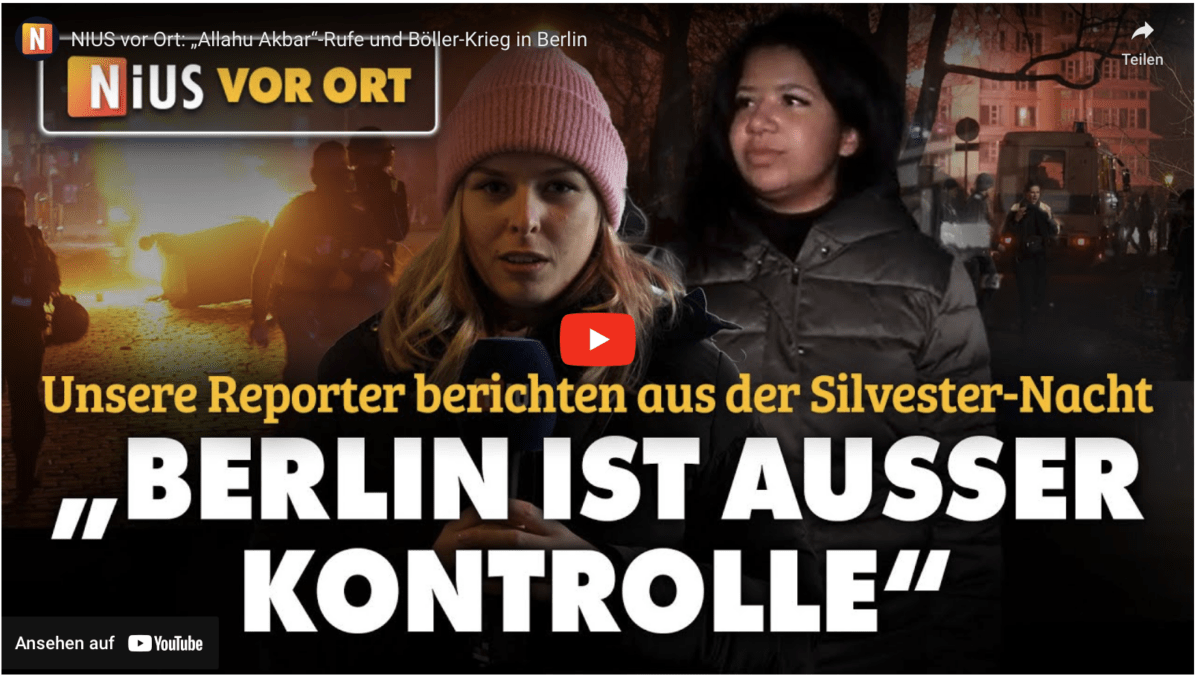 NIUS vor Ort: „Allahu Akbar“-Rufe und Böller-Krieg in Berlin