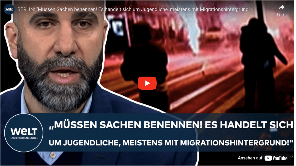 BERLIN: „Müssen Sachen benennen! Es handelt sich um Jugendliche, meistens mit Migrationshintergrund“