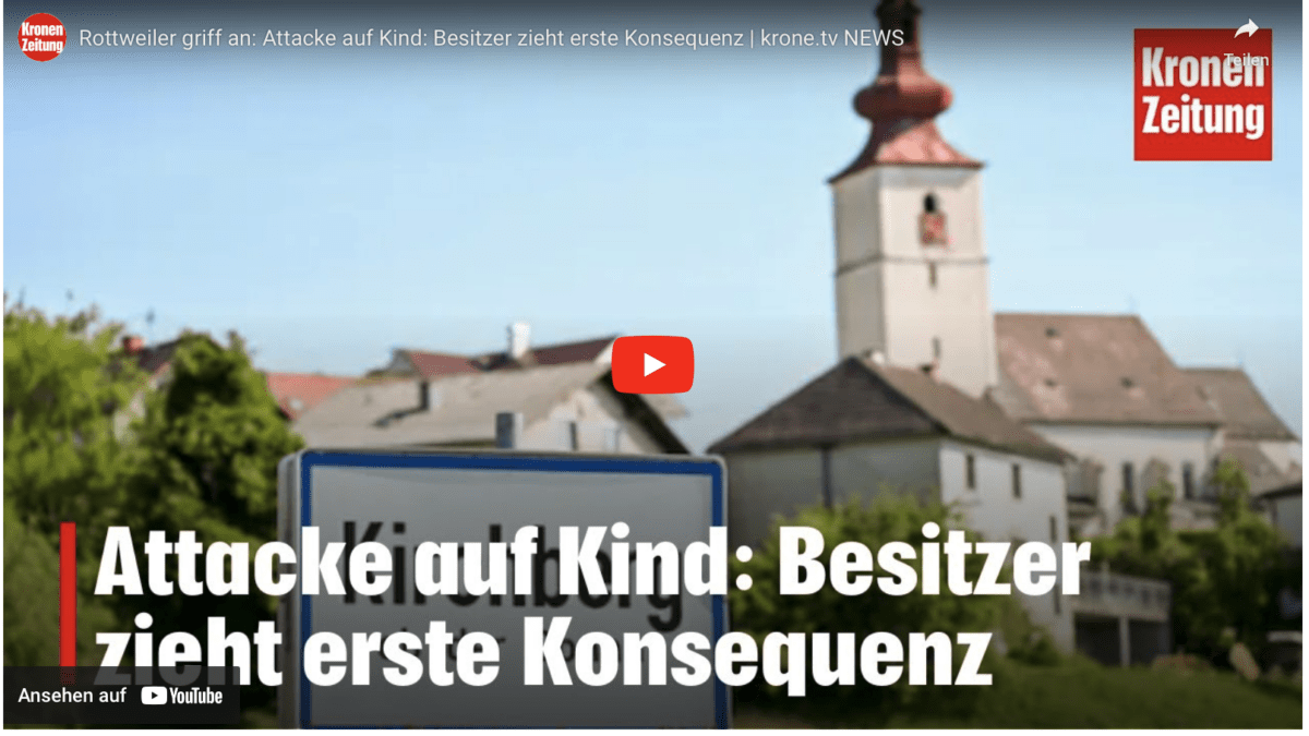 Rottweiler griff an: Attacke auf Kind: Besitzer zieht erste Konsequenz | krone.tv NEWS