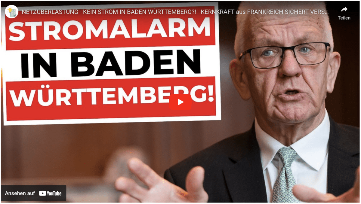 NETZÜBERLASTUNG – KEIN STROM IN BADEN WÜRTTEMBERG?! – KERNKRAFT aus FRANKREICH SICHERT VERSORGUNG!