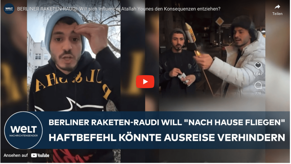 BERLINER RAKETEN-RAUDI: Will sich Influencer Atallah Younes den Konsequenzen entziehen?
