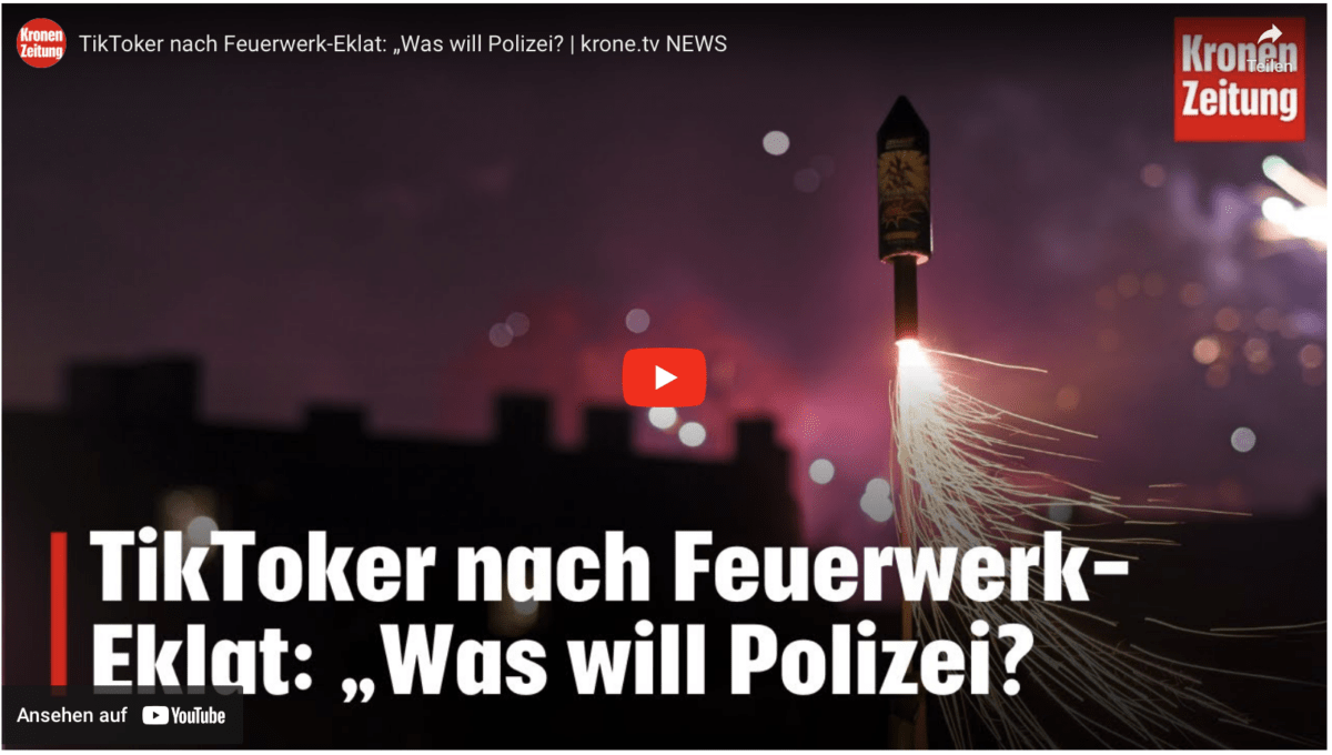 TikToker nach Feuerwerk-Eklat: „Was will Polizei? | krone.tv NEWS
