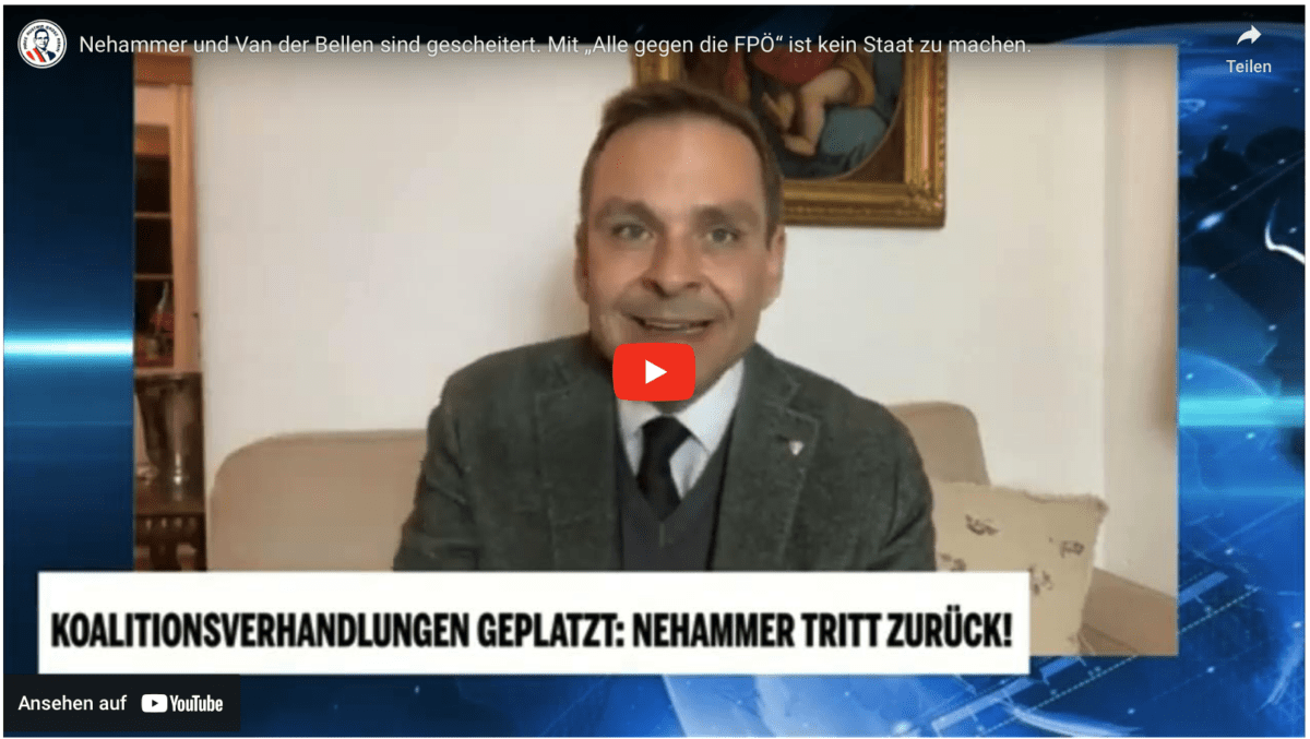 Nehammer und Van der Bellen sind gescheitert. Mit „Alle gegen die FPÖ“ ist kein Staat zu machen.