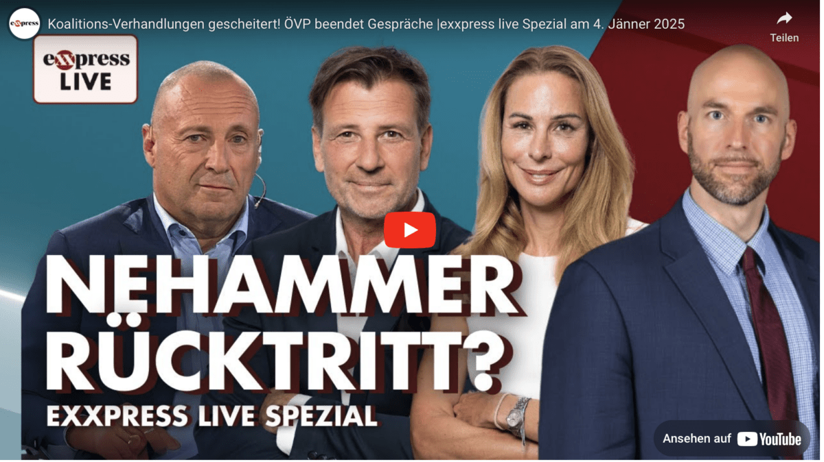 Koalitions-Verhandlungen gescheitert! ÖVP beendet Gespräche |exxpress live Spezial am 4. Jänner 2025