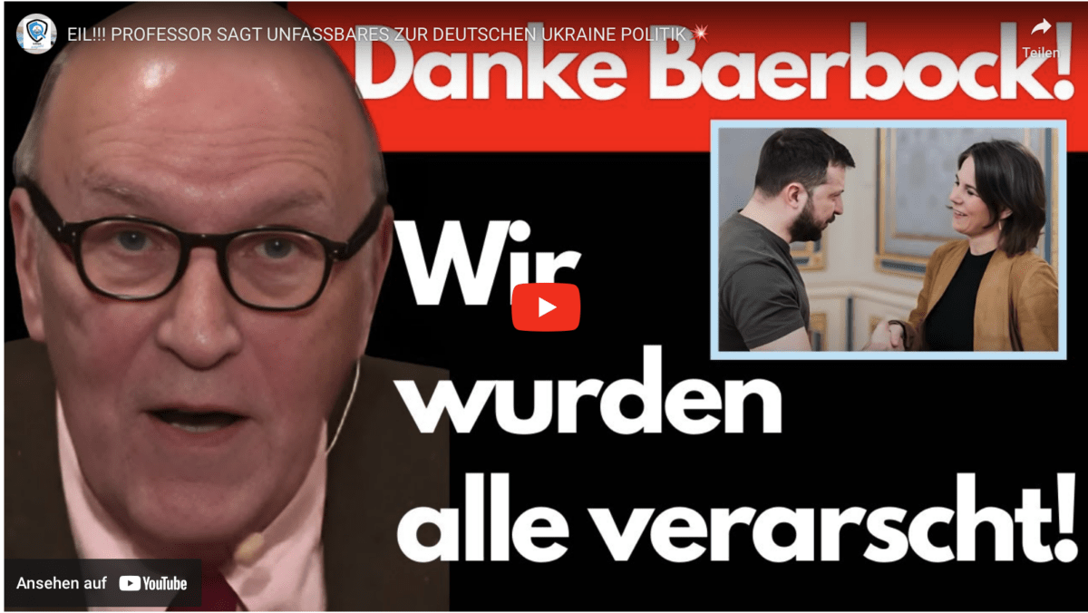 EIL!!! PROFESSOR SAGT UNFASSBARES ZUR DEUTSCHEN UKRAINE POLITIK