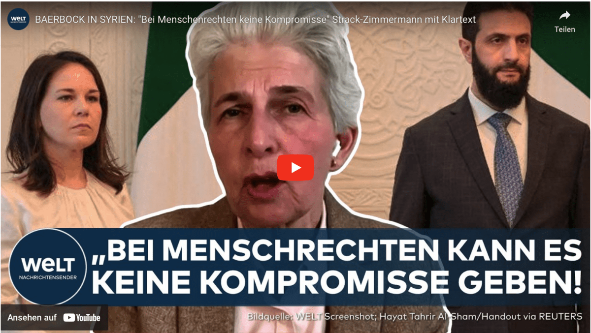 BAERBOCK IN SYRIEN: „Bei Menschenrechten keine Kompromisse“ Strack-Zimmermann mit Klartext
