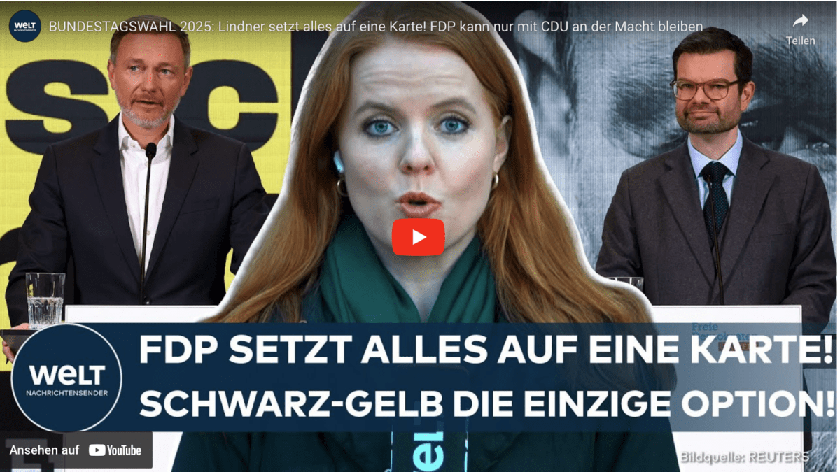 BUNDESTAGSWAHL 2025: Lindner setzt alles auf eine Karte! FDP kann nur mit CDU an der Macht bleiben
