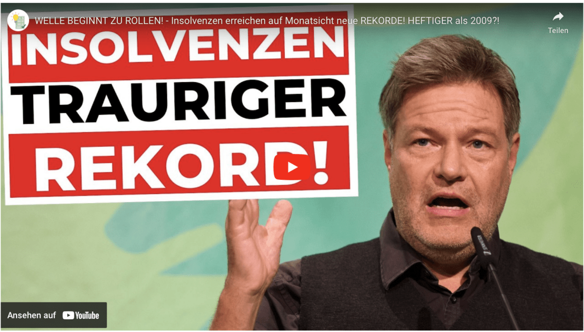 WELLE BEGINNT ZU ROLLEN! – Insolvenzen erreichen auf Monatsicht neue REKORDE! HEFTIGER als 2009?!