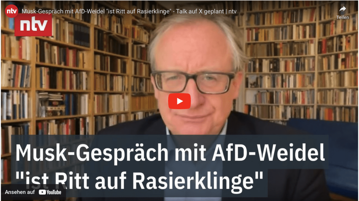 Musk-Gespräch mit AfD-Weidel „ist Ritt auf Rasierklinge“ – Talk auf X geplant | ntv