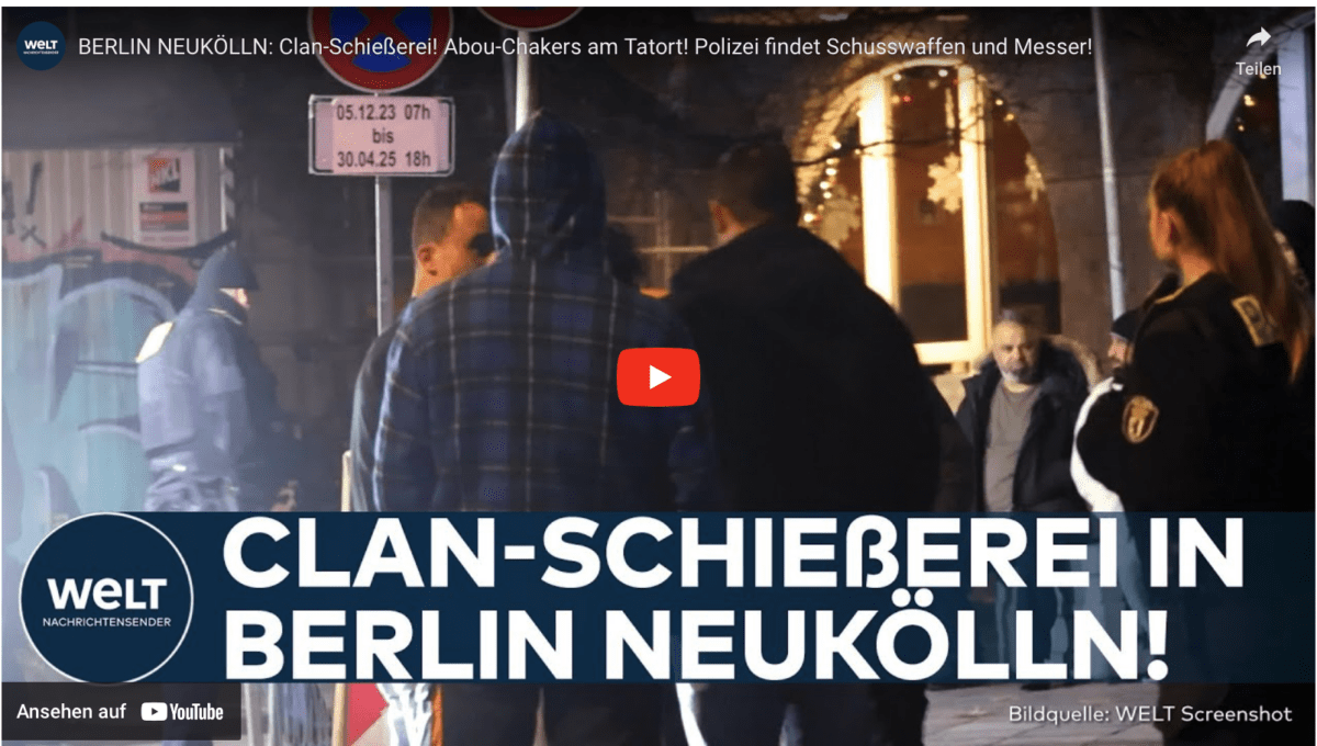 BERLIN NEUKÖLLN: Clan-Schießerei! Abou-Chakers am Tatort! Polizei findet Schusswaffen und Messer!