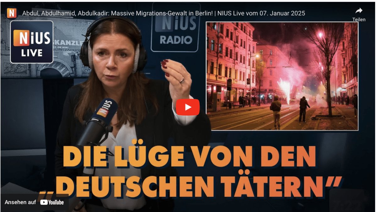 Abdul, Abdulhamid, Abdulkadir: Massive Migrations-Gewalt in Berlin! | NIUS Live vom 07. Januar 2025