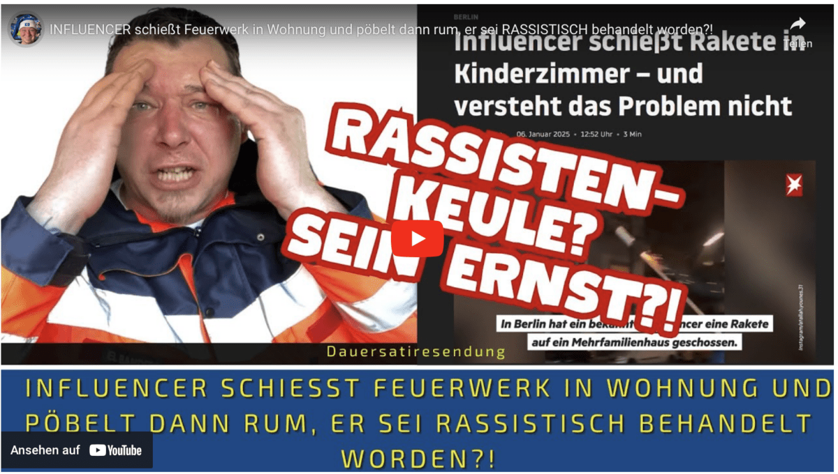 INFLUENCER schießt Feuerwerk in Wohnung und pöbelt dann rum, er sei RASSISTISCH behandelt worden?!