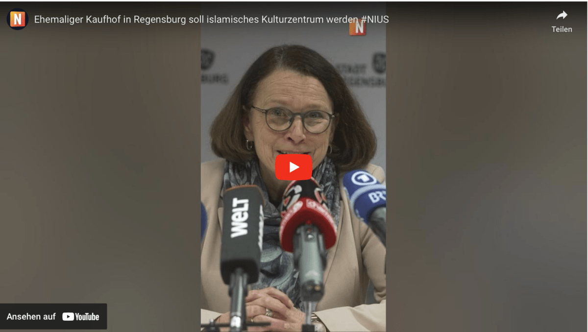 Ehemaliger Kaufhof in Regensburg soll islamisches Kulturzentrum werden #NIUS
