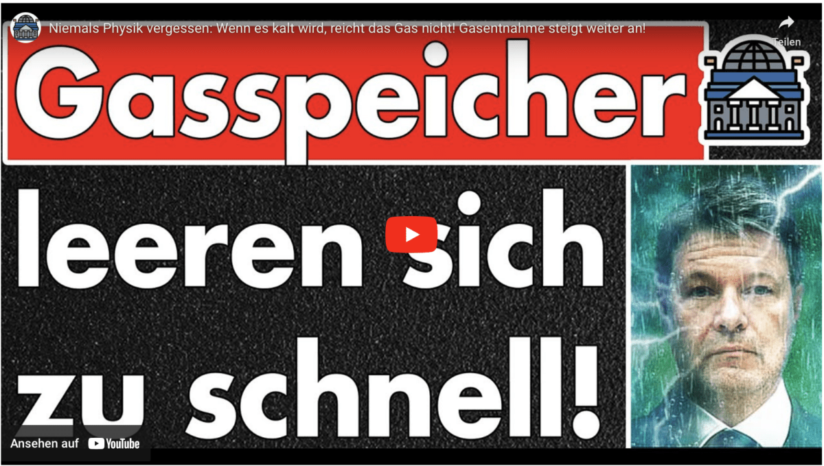 Niemals Physik vergessen: Wenn es kalt wird, reicht das Gas nicht! Gasentnahme steigt weiter an!