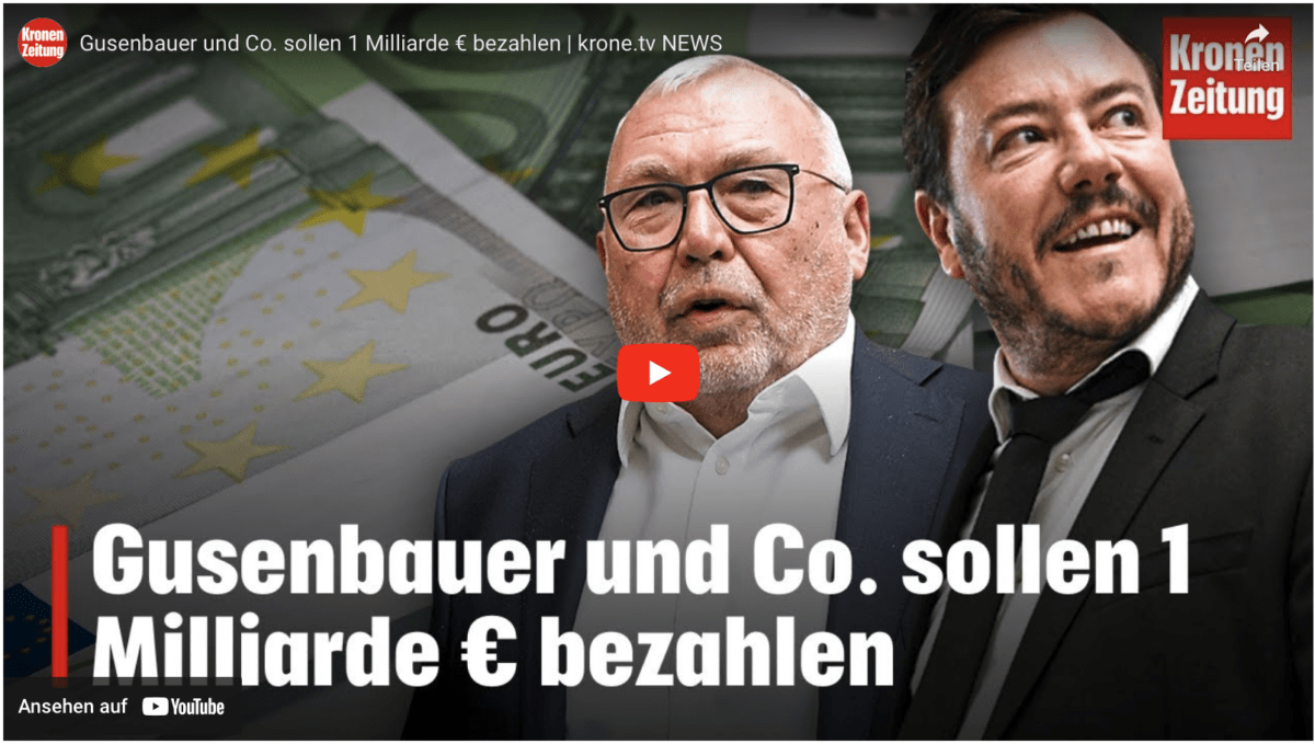 Gusenbauer und Co. sollen 1 Milliarde € bezahlen | krone.tv NEWS