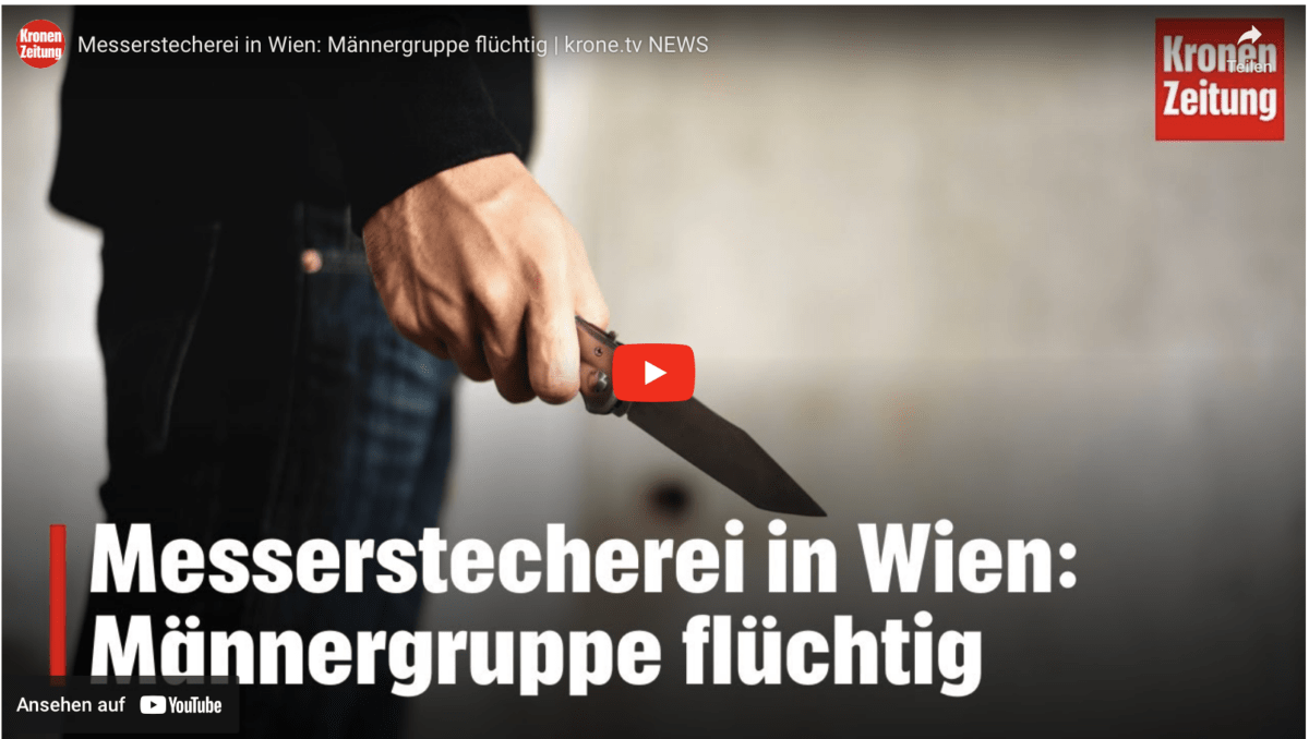 Messerstecherei in Wien: Männergruppe flüchtig | krone.tv NEWS