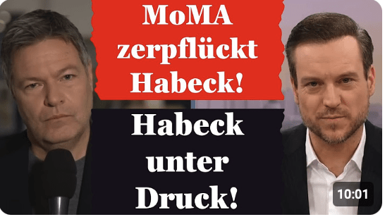 Moderator stellt Habeck bloß Habecks Realitätsverweigerung live