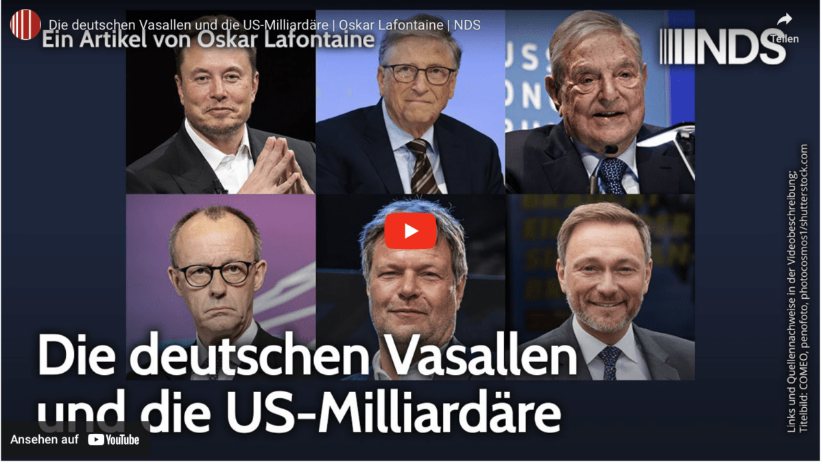 Die deutschen Vasallen und die US-Milliardäre | Oskar Lafontaine | NDS