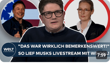 ALICE WEIDEL: „Das war wirklich bemerkenswert!“ So lief der Livestream der AfD-Chefin mit Elon Musk